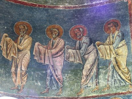 Причестувањето на апостолите, источна апсида, Св. Софија