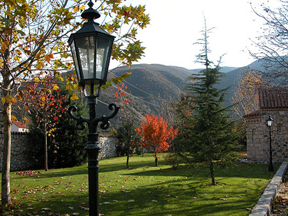 in the monastery yard